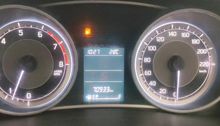 2018 Maruti Dzire ZXI, Petrol, Manual, 70,923 km, Odometer Image