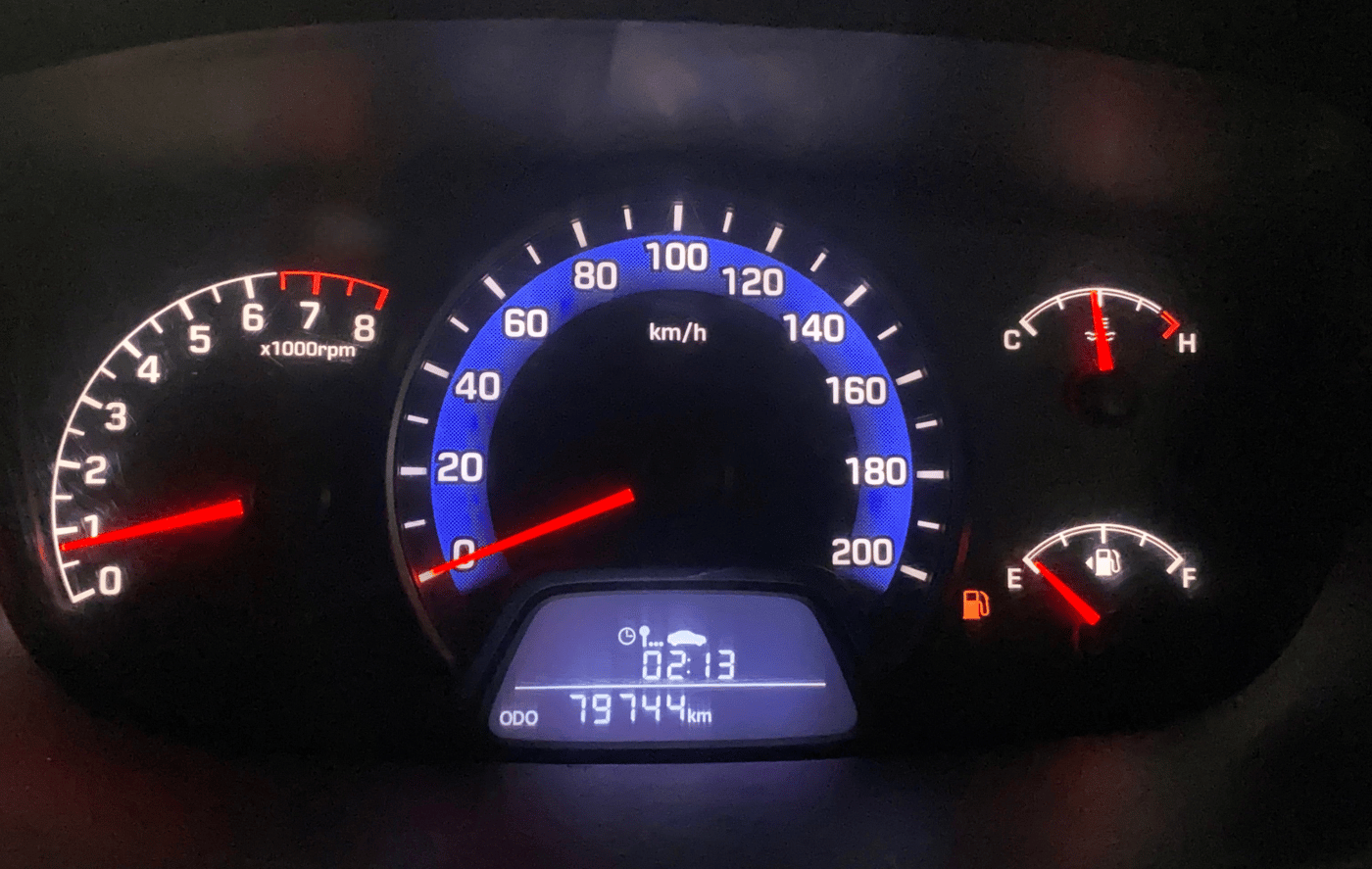 2015 Hyundai Xcent S 1.2, Petrol, Manual, 79,850 km, Odometer Image