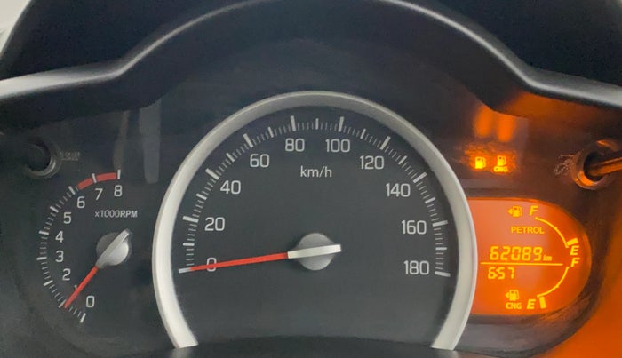 2018 Maruti Celerio VXI CNG, CNG, Manual, 62,089 km, Odometer Image