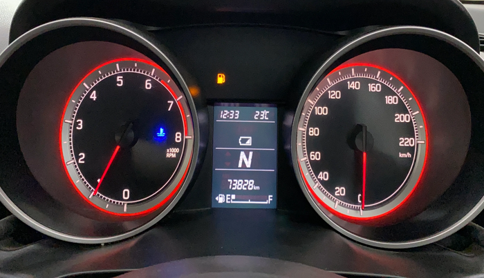 2018 Maruti Swift ZXI AMT, Petrol, Automatic, 73,805 km, Odometer Image