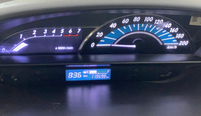 2018 Toyota Etios VD PLATINUM, Diesel, Manual, 1,19,697 km, Odometer Image