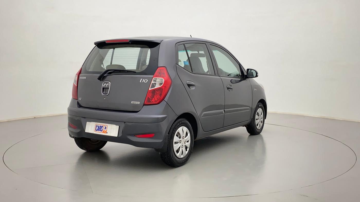 2012 Hyundai i10 SPORTZ 1.2 KAPPA2, Petrol, Manual, 69,981 km, Right Back Diagonal