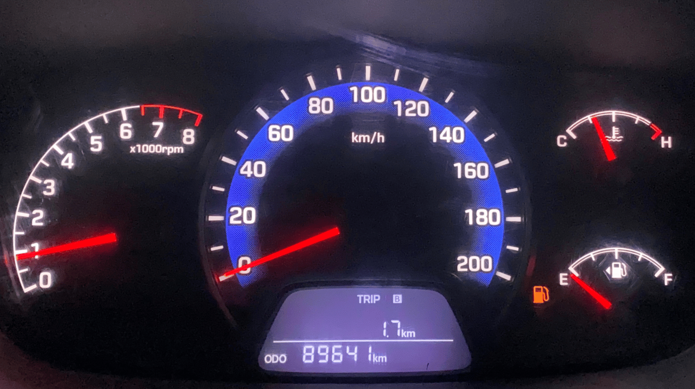 2014 Hyundai Xcent BASE 1.2, Petrol, Manual, 89,569 km, Odometer Image