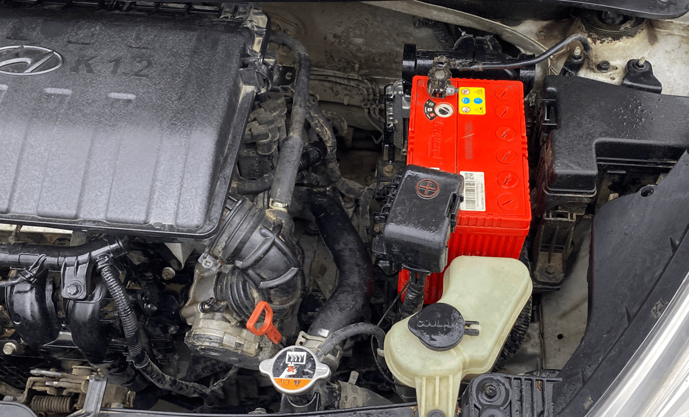 2015 Hyundai Grand i10 ASTA AT 1.2 KAPPA VTVT, Petrol, Automatic, 48,105 km, Engine View - Left