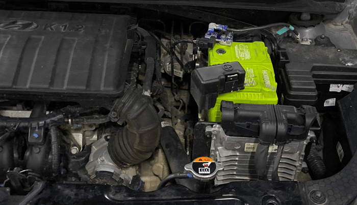 2023 Hyundai GRAND I10 NIOS SPORTZ AMT 1.2 KAPPA VTVT, Petrol, Automatic, 11,129 km, Engine View - Left