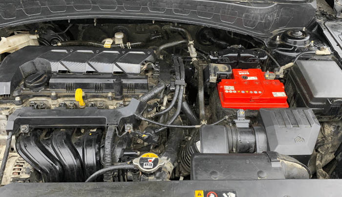 2022 KIA SELTOS HTX IVT 1.5 PETROL, Petrol, Automatic, 1,04,348 km, Engine View - Left