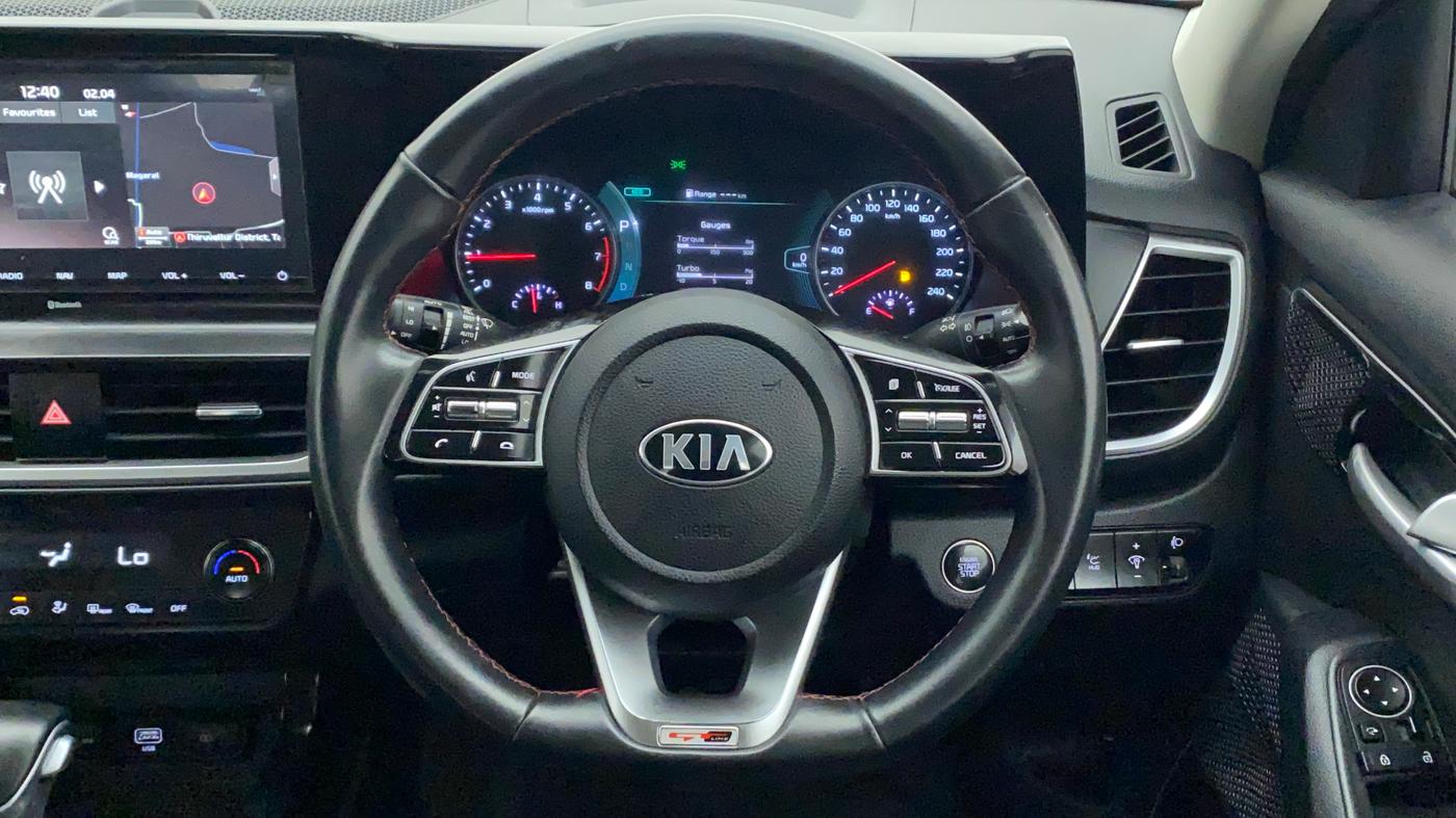 2019 KIA SELTOS GTX AT 1.4 PETROL, Petrol, Automatic, 28,001 km, Steering Wheel Close Up