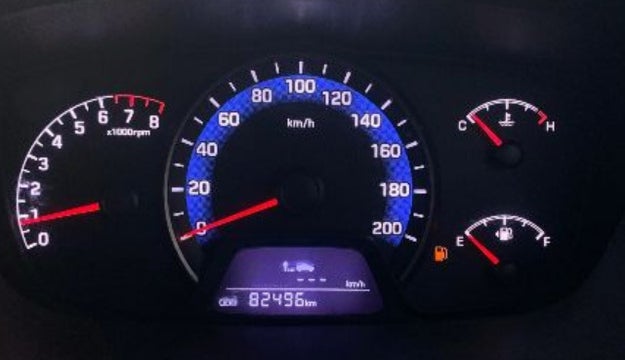 2015 Hyundai Xcent SX 1.2 (O), Petrol, Manual, 82,589 km, Odometer Image