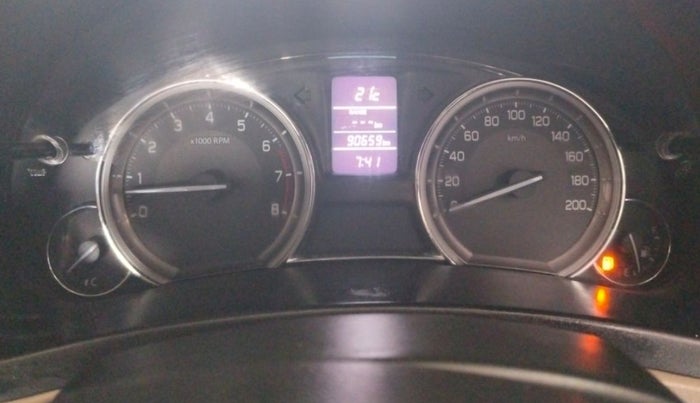2017 Maruti Ciaz ZETA 1.4  MT PETROL, Petrol, Manual, 90,673 km, Odometer Image