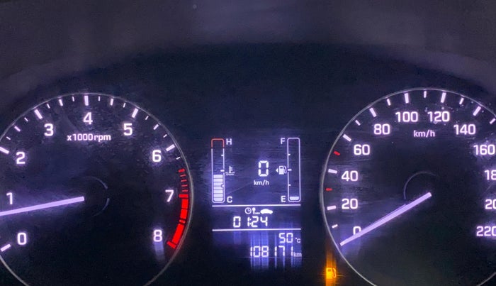 2017 Hyundai Creta SX PLUS 1.6 PETROL, Petrol, Manual, 1,08,218 km, Odometer Image