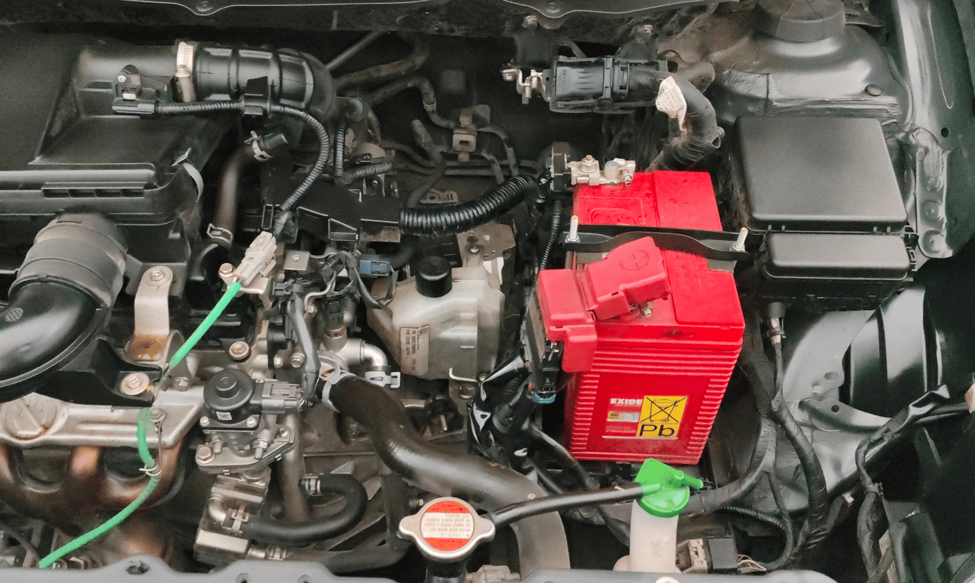 2024 Toyota Glanza V AMT, Petrol, Automatic, 1,00,247 km, Engine View - Left