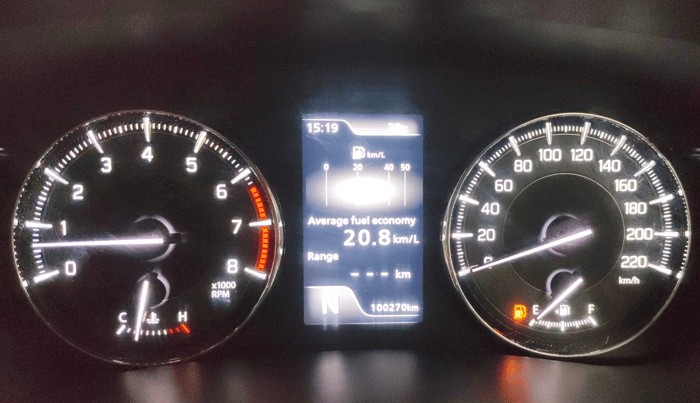 2024 Toyota Glanza V AMT, Petrol, Automatic, 1,00,247 km, Odometer Image