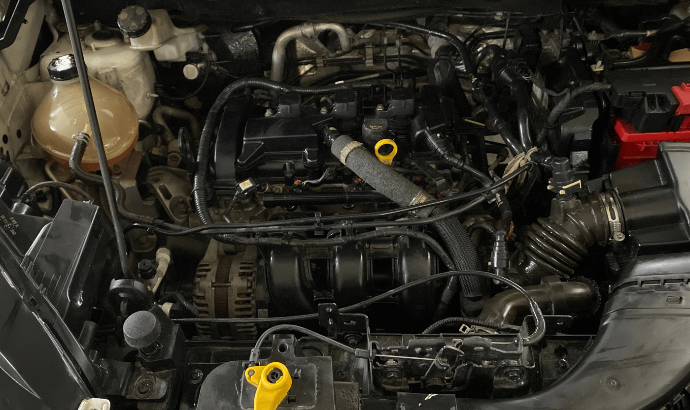 2019 Ford Ecosport TREND + 1.5L PETROL AT, Petrol, Automatic, 1,03,265 km, Engine View - Right