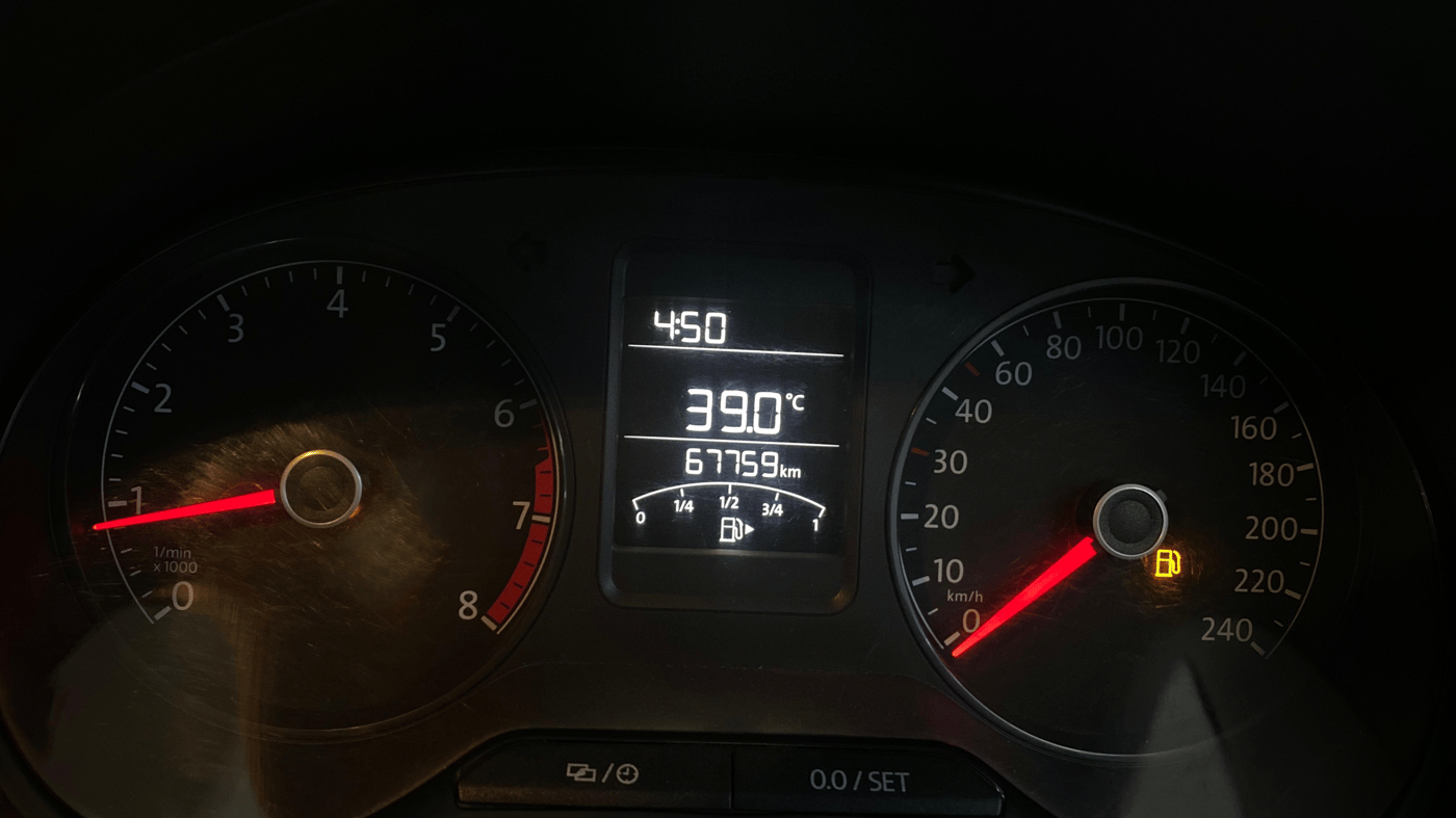 2019 Volkswagen Polo TRENDLINE 1.0L, Petrol, Manual, 67,707 km, Odometer Image