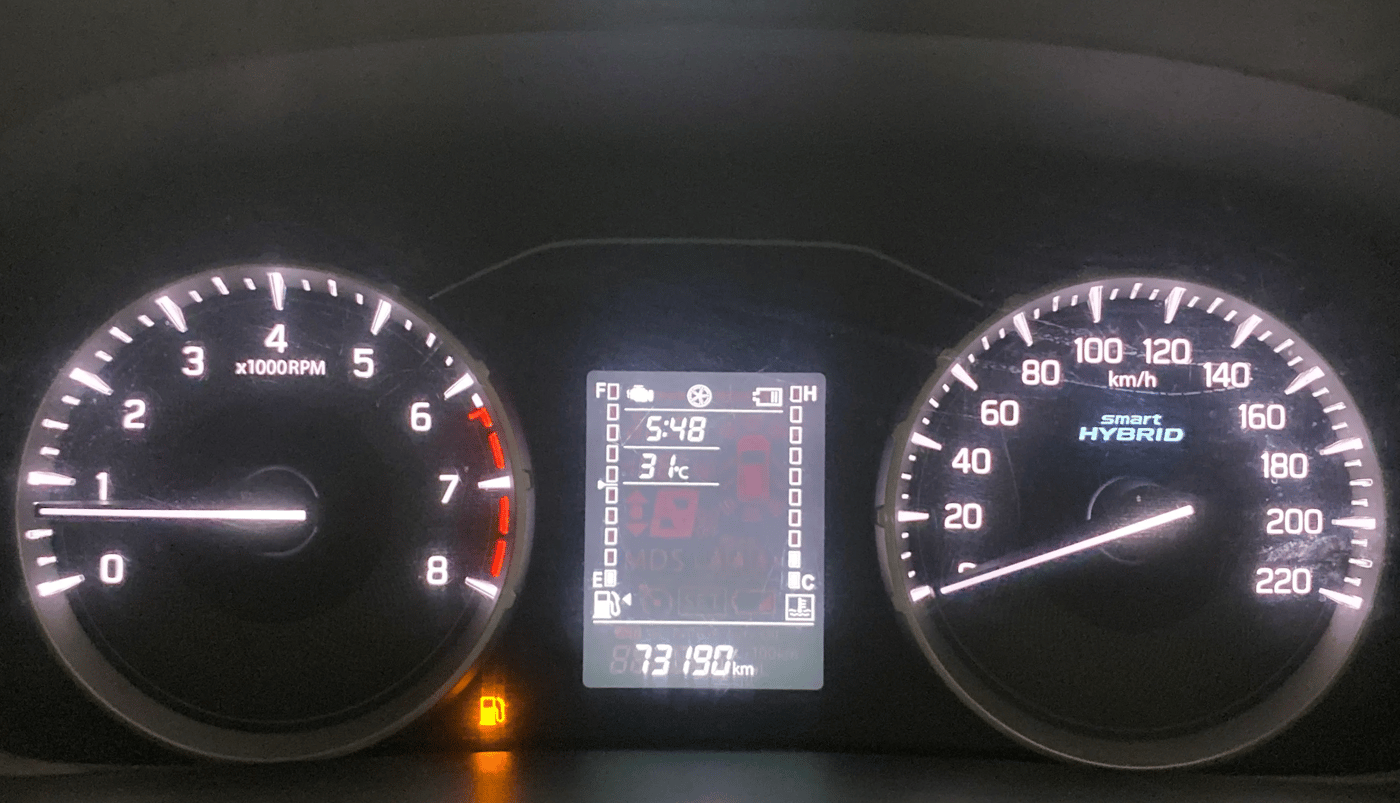 2023 Maruti BREZZA VXI SMART HYBRID, Petrol, Manual, 73,166 km, Odometer Image