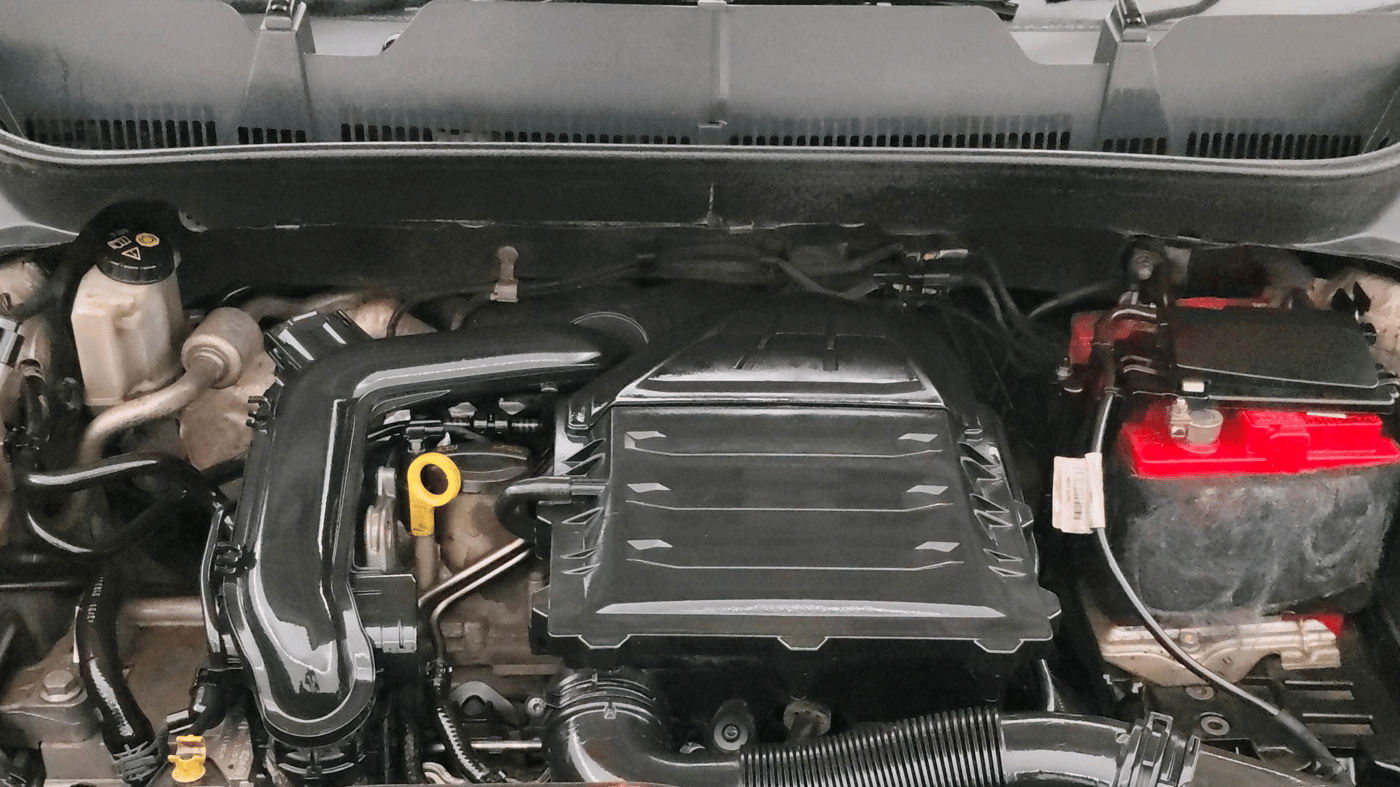 2021 Skoda KUSHAQ AMBITION 1.0L TSI AT, Petrol, Automatic, 1,12,663 km, Engine View