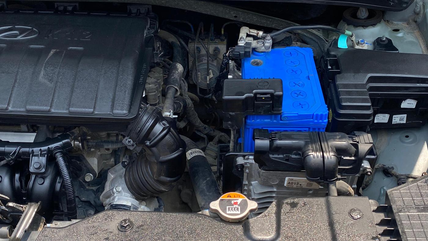 2023 Hyundai EXTER SX(O) CONNECT 1.2 AMT, Petrol, Automatic, 19,327 km, Engine View - Left