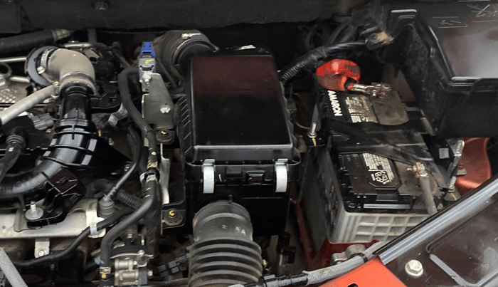 2022 Renault Kiger RXZ TURBO CVT DUAL TONE, Petrol, Automatic, 13,711 km, Engine View - Left