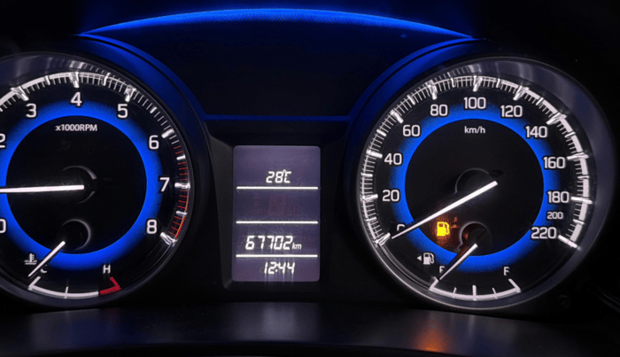 2016 Maruti Baleno DELTA PETROL 1.2, Petrol, Manual, 67,702 km, Odometer Image