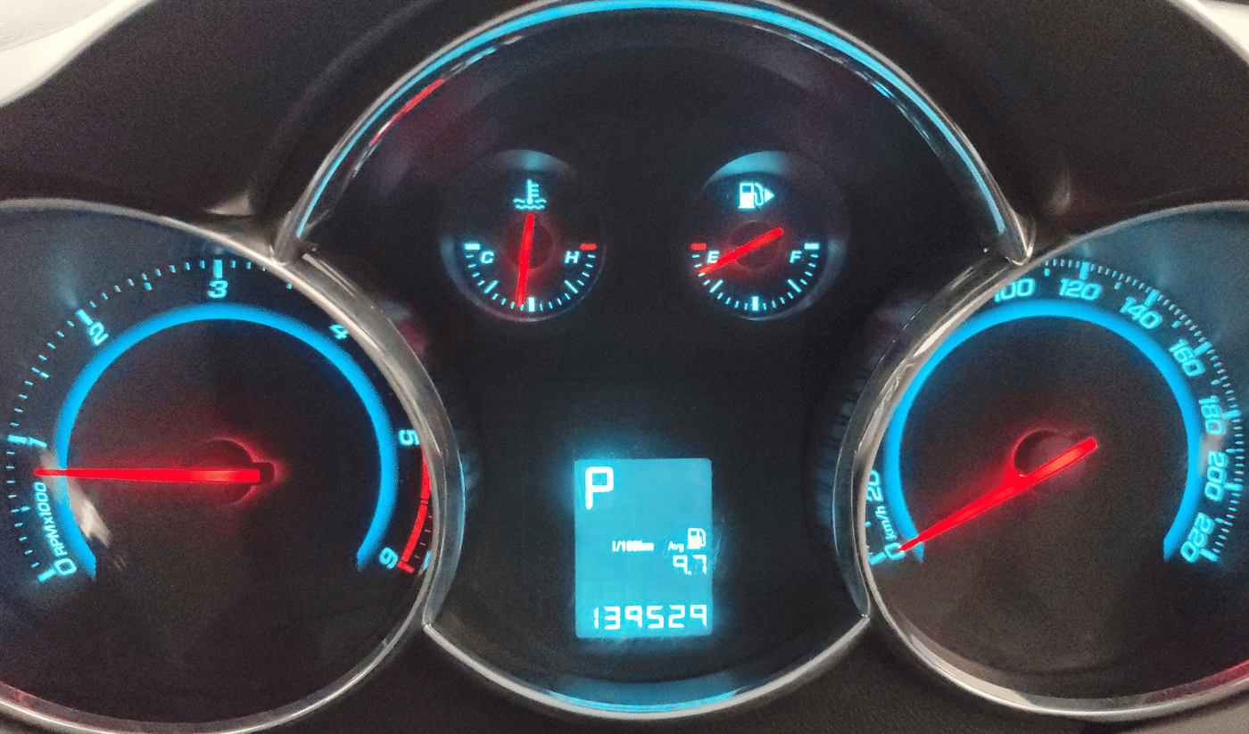 2017 Chevrolet Cruze LTZ AT, Diesel, Automatic, 1,39,509 km, Odometer Image