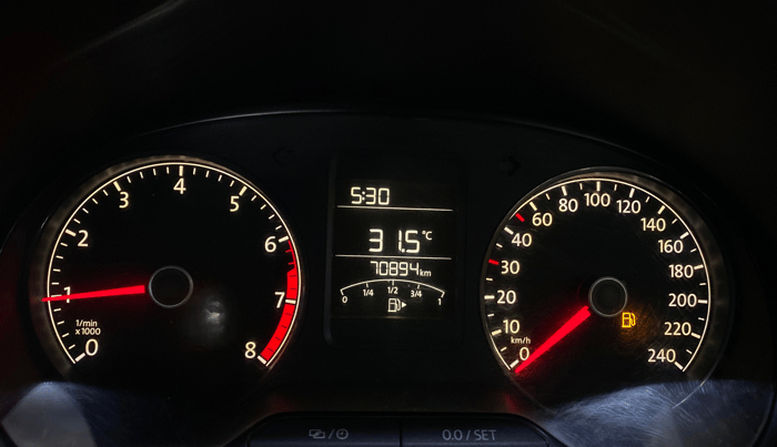 2018 Volkswagen Ameo TRENDLINE 1.0L, Petrol, Manual, 70,887 km, Odometer Image