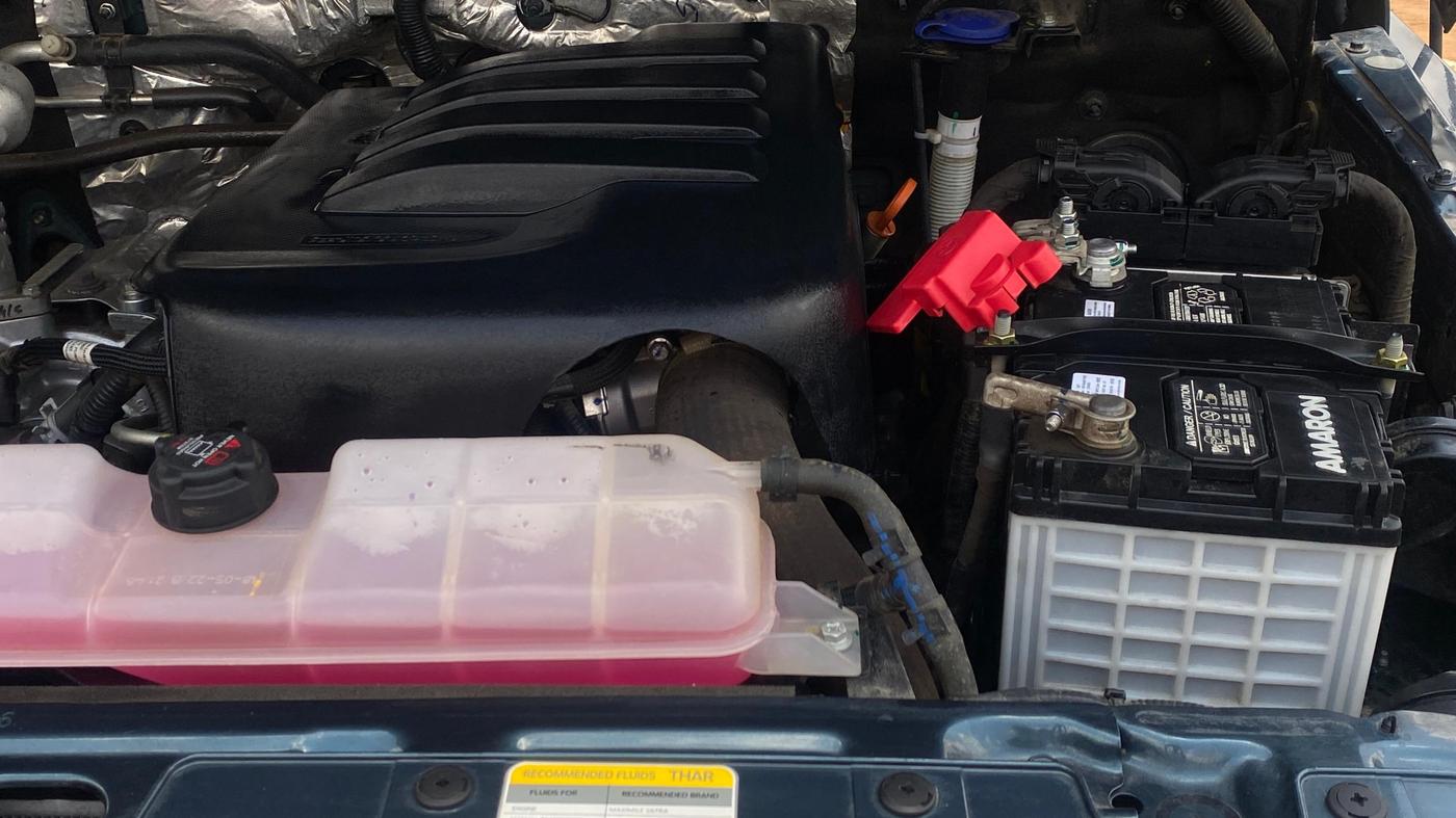 2022 Mahindra Thar LX PETROL HT 4WD AT, Petrol, Automatic, 11,187 km, Engine View - Left