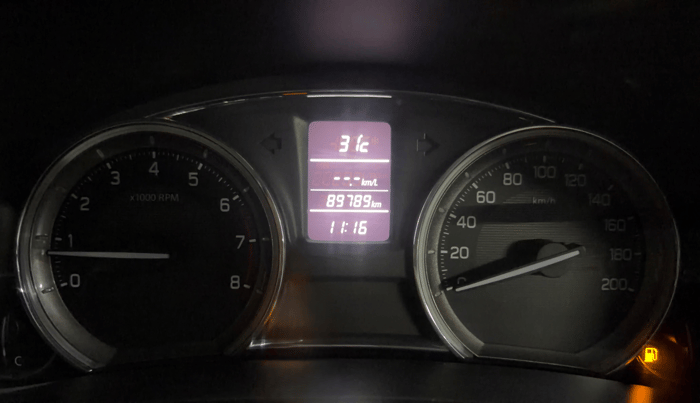 2016 Maruti Ciaz VXI (O), Petrol, Manual, 89,780 km, Odometer Image