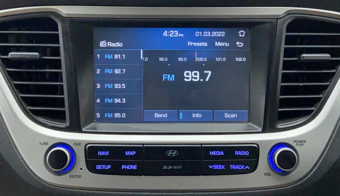 2018 Hyundai Verna 1.6 SX VTVT AT (O), Petrol, Automatic, 47,221 km, Infotainment System