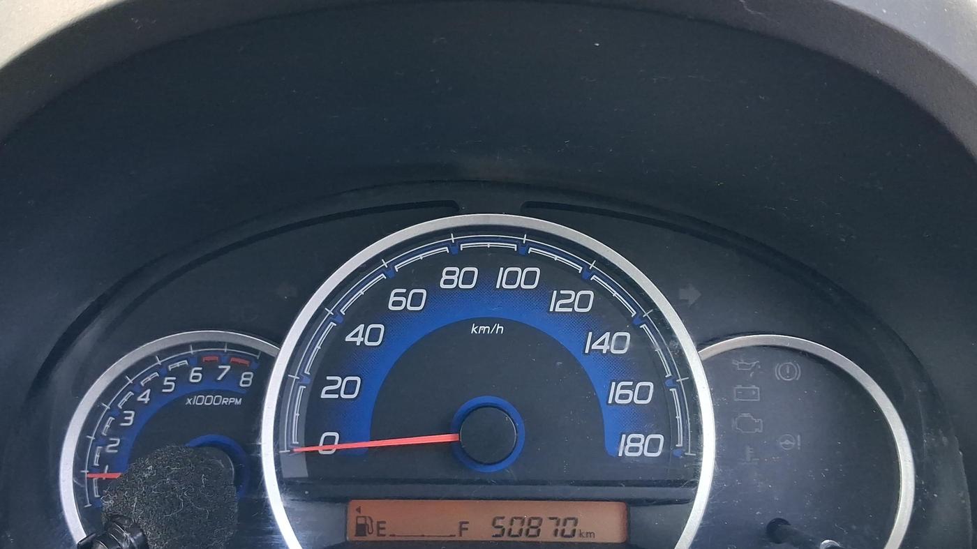 2017 Maruti Wagon R 1.0 VXI, Petrol, Manual, 50,864 km, Odometer Image