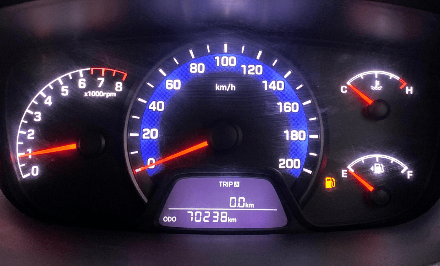 2014 Hyundai Xcent S (O) 1.2, Petrol, Manual, 70,211 km, Odometer Image