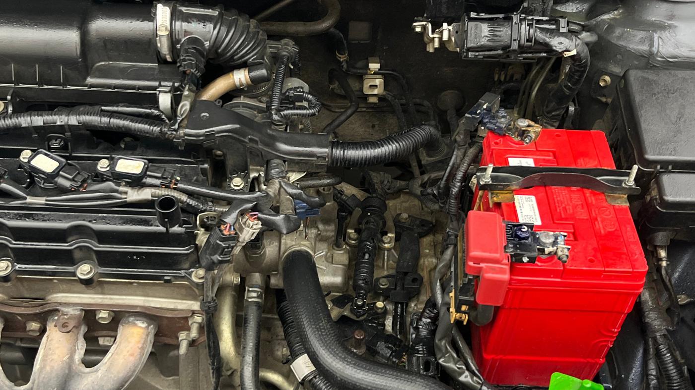 2019 Toyota Glanza G CVT, Petrol, Automatic, 1,05,461 km, Engine View - Left