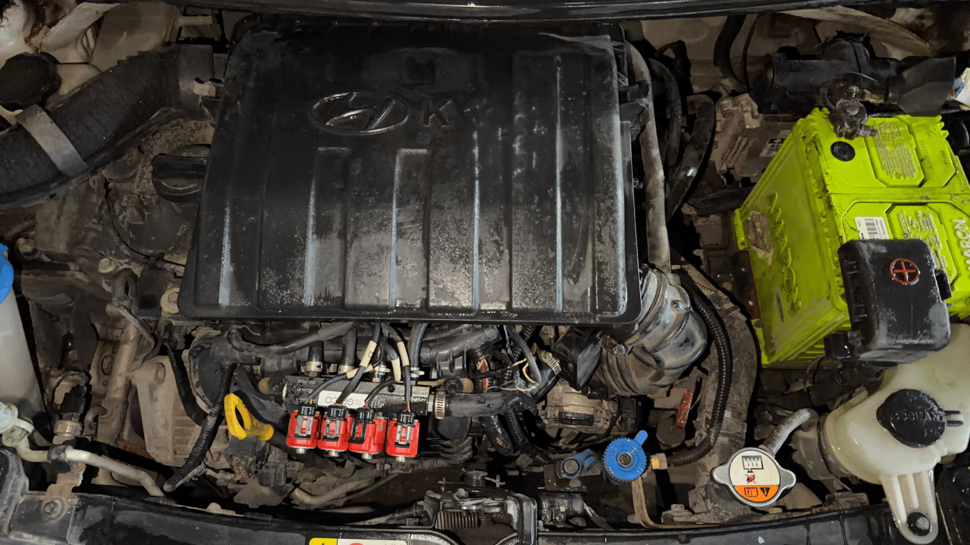 2014 Hyundai Grand i10 ASTA AT 1.2 KAPPA VTVT, CNG, Automatic, 44,971 km, Engine View