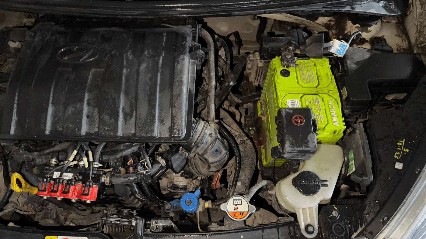 2014 Hyundai Grand i10 ASTA AT 1.2 KAPPA VTVT, CNG, Automatic, 44,971 km, Engine View - Left