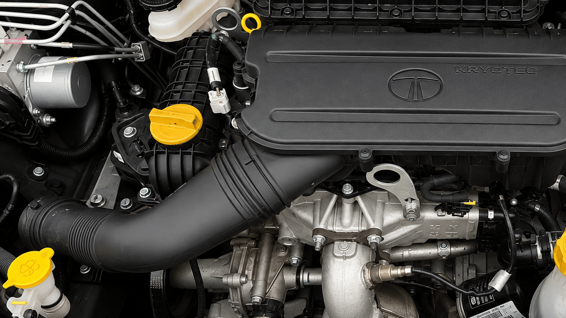 2025 Tata Tiago XZA, Petrol, Automatic, 800 km, Engine View - Right