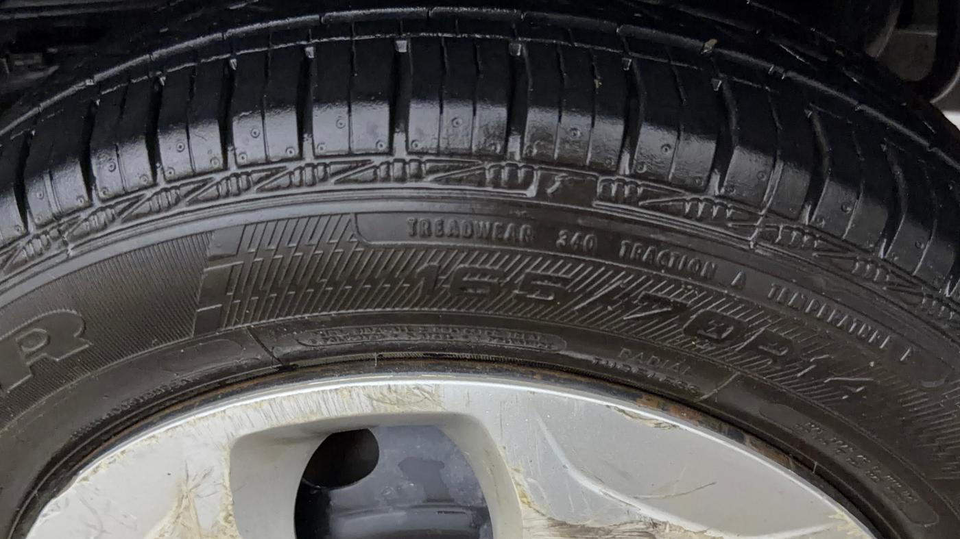 2022 Tata TIGOR XM CNG, CNG, Manual, 68,693 km, Left Rear Tyre Tread