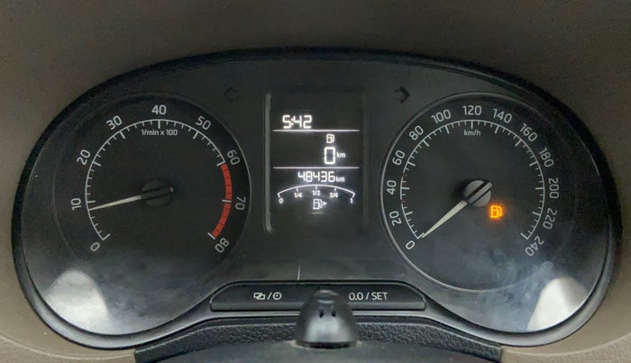 2016 Skoda Rapid AMBITION 1.6 MPFI MT, Petrol, Manual, 48,477 km, Odometer Image