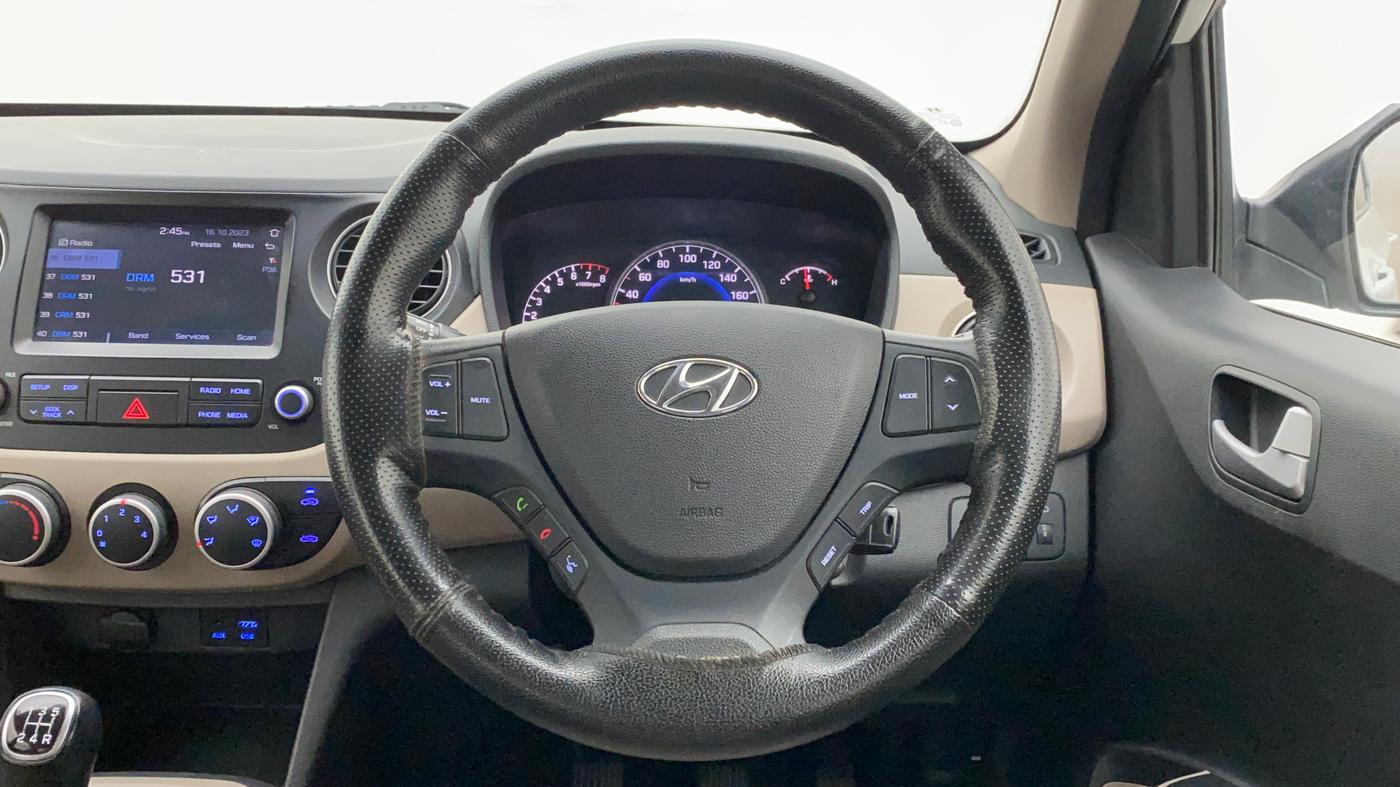 2018 Hyundai Grand i10 SPORTZ (O) 1.2 KAPPA VTVT, Petrol, Manual, 53,226 km, Steering Wheel Close Up