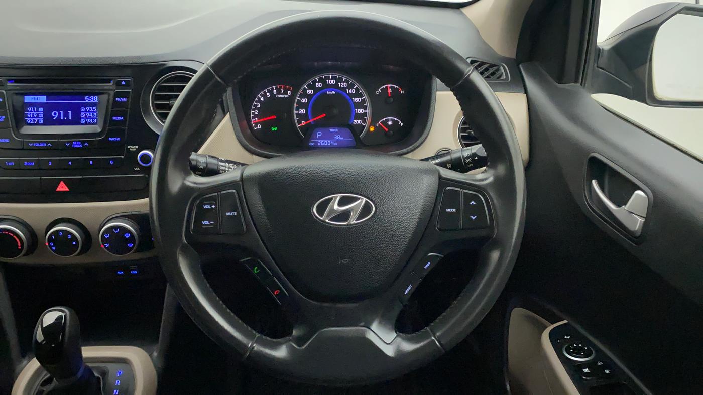 2016 Hyundai Grand i10 ASTA AT 1.2 KAPPA VTVT, Petrol, Automatic, 26,004 km, Steering Wheel Close Up
