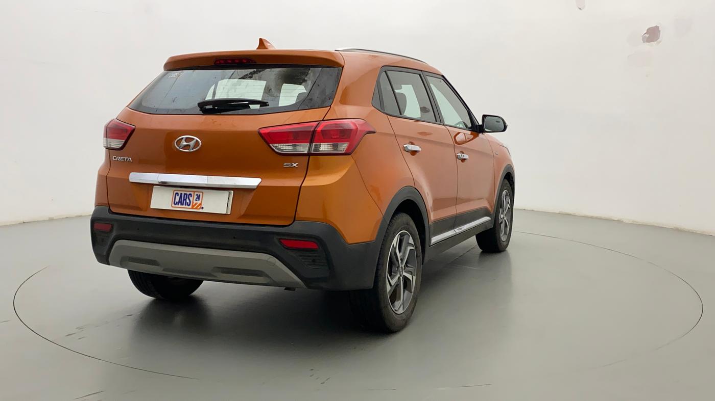 2018 Hyundai Creta SX AT 1.6 PETROL, Petrol, Automatic, 31,942 km, Right Back Diagonal