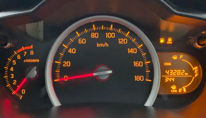 2021 Maruti Celerio VXI (O) CNG, CNG, Manual, 43,330 km, Odometer Image