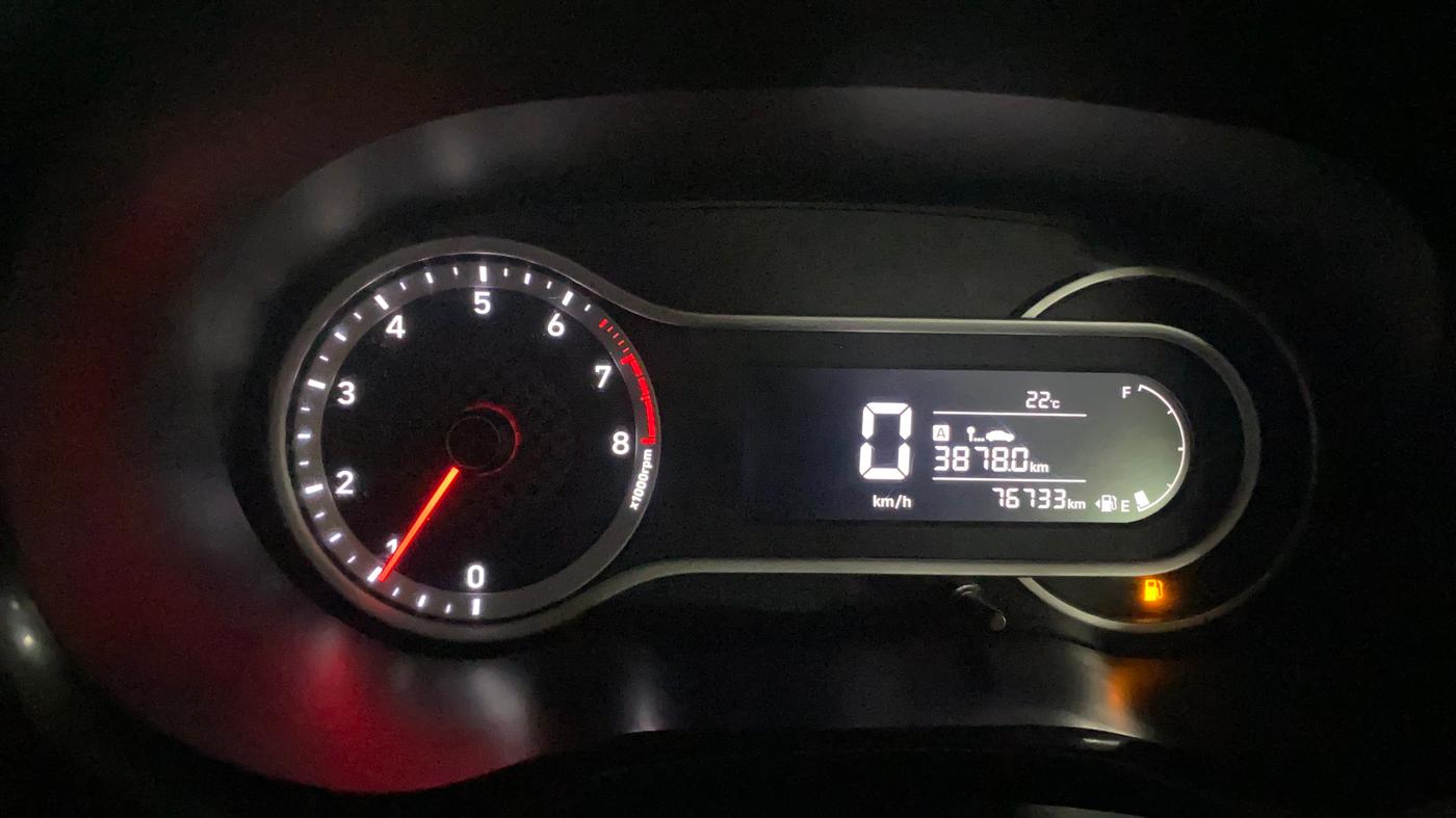 2020 Hyundai AURA SX 1.2 (O), Petrol, Manual, 76,765 km, Odometer Image