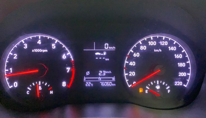 2017 Hyundai Verna 1.6 VTVT SX, CNG, Manual, 76,060 km, Odometer Image
