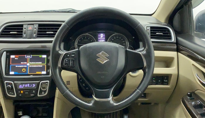 2017 Maruti Ciaz ALPHA  AT 1.4  PETROL, CNG, Automatic, 1,20,295 km, Steering Wheel Close Up