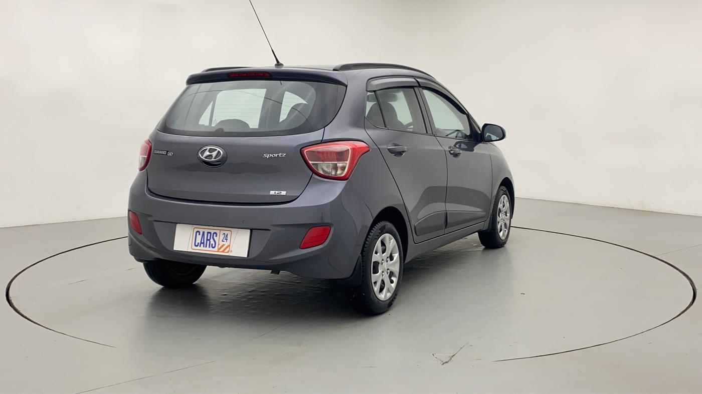 2015 Hyundai Grand i10 SPORTZ 1.2 KAPPA VTVT, Petrol, Manual, 59,578 km, Right Back Diagonal (45- Degree) View
