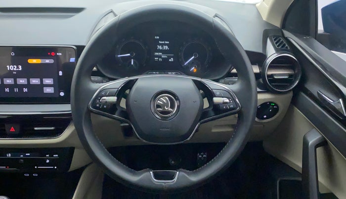 2022 Skoda SLAVIA AMBITION 1.0L TSI MT, Petrol, Manual, 17,658 km, Steering Wheel Close Up