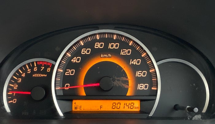 2010 Maruti Wagon R 1.0 VXI, Petrol, Manual, 80,511 km, Odometer Image