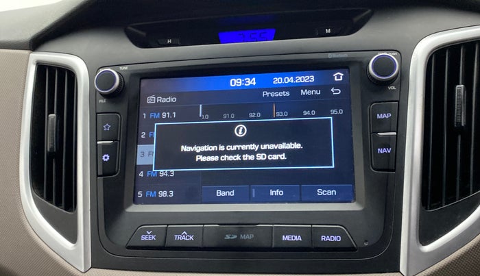 2019 Hyundai Creta SX AT 1.6 DIESEL, Diesel, Automatic, 81,128 km, Infotainment system - GPS Card not working/missing