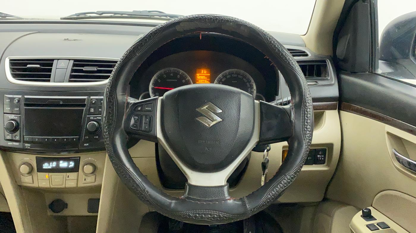 2014 Maruti Swift Dzire ZXI, Petrol, Manual, 1,09,051 km, Steering Wheel Close Up
