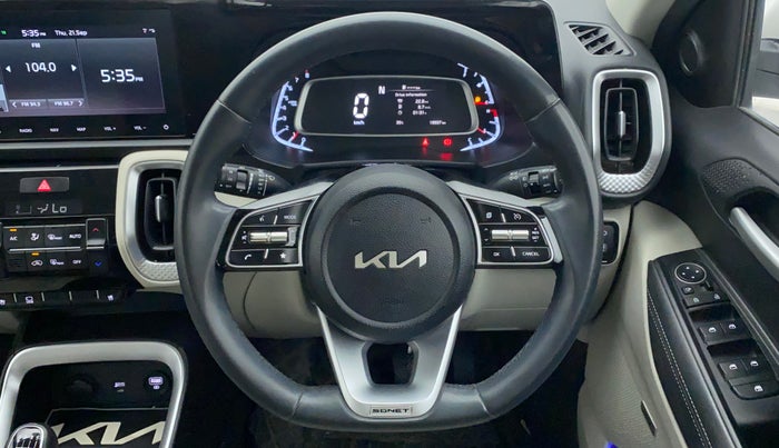 2021 KIA SONET HTX PLUS 1.0 IMT, Petrol, Manual, 19,937 km, Steering Wheel Close Up