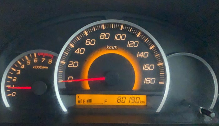 2016 Maruti Wagon R 1.0 VXI OPT, Petrol, Manual, 80,190 km, Odometer Image